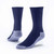 Navy organic cotton crew sport socks.