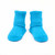 Bright blue solid color organic cotton baby anklet socks.
