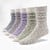 All five color of heathered color organic cotton Ragg socks.