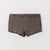 Product flat lay of organic cotton essentials - women's boyshort 2 pak in color sable.