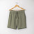 Flat lay of sweat short in bay.