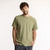 Front view of model wearing 100% Regenerative Organic Certified® Cotton - Classic Crew Neck Tee in bay.