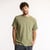 Front view of model wearing 100% Regenerative Organic Certified® Cotton - Classic Crew Neck Tee in bay.