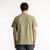 Back view of model wearing 100% Regenerative Organic Certified® Cotton - Classic Crew Neck Tee in bay.