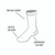 Sketch of Organic Cotton Trouser Socks with features listed.