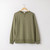 Flat lay of organic cotton classic crew sweatshirt in bay.