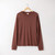 Flat lay of 100% Regenerative Organic Certified® Cotton - Classic Long Sleeve Tee in color masala.