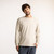 Front view of model wearing 100% Regenerative Organic Certified® Cotton - Classic Long Sleeve Tee in pearl.