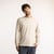 Front view of model wearing 100% Regenerative Organic Certified® Cotton - Classic Long Sleeve Tee in pearl.