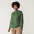 Front view of model wearing 100% Regenerative Organic Certified® Cotton - Classic Long Sleeve Tee in pine.