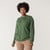 Front view of model wearing 100% Regenerative Organic Certified® Cotton - Classic Long Sleeve Tee in pine.
