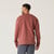 Back view of model wearing 100% Regenerative Organic Certified® Cotton - Classic Long Sleeve Tee in masala.
