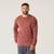Front view of model wearing 100% Regenerative Organic Certified® Cotton - Classic Long Sleeve Tee in masala.
