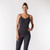 Front view of model wearing organic cotton camisole in color pepper