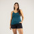 Front view of model wearing organic cotton camisole in color teal