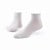 Organic cotton scallop quarter socks in color white.