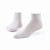 Organic cotton scallop quarter socks in color white.