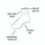 Sketch of Organic Cotton scallop quarter socks with features listed.