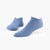 Organic cotton lightweight footie socks in color denim.