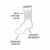 Sketch of Organic Cotton Lightweight Crew Socks with features listed.