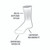Sketch of Organic Cotton Lightweight Crew Socks with features listed.