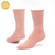 Organic Cotton Lightweight Crew Socks in color blush