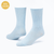 Organic Cotton Lightweight Crew Socks in light blue.