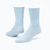 Organic Cotton Lightweight Crew Socks in light blue.