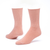Organic Cotton Lightweight Crew Socks in color blush