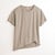 Front lay of organic cotton French tuck tee in color putty.