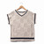 Flat lay of 100% Regenerative Organic Certified® Cotton sweater vest in color pearl.