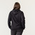 Back view of model wearing 100% Regenerative Organic Certified® Cotton Classic Hoodie in color pepper.