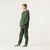 Full body side view of model wearing 100% Regenerative Organic Certified® Cotton Classic Hoodie in color pine.