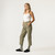 Full body side view of model wearing 100% organic cotton surplus pant in color bay.