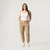 Full body front view of model wearing 100% organic cotton surplus pant in color khaki.