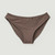 Flat lay of organic cotton women's low rise bikini in color sable.