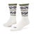 Organic Cotton Patterned Crew socks in geometric stripe natural.