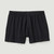 Flat lay of organic cotton essentials boxer in color black.