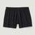 Flat lay of organic cotton essentials men's boxer in color black.