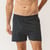 Close up front view of model wearing Organic Cotton Essentials - Men's Boxers in color heather grey.