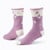 Organic wool snuggle socks in forest rose.