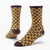 Honey and Black honeycomb patterned organic cotton bee keeper dress socks.