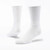 White organic cotton classic crew socks.