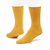 Gold organic cotton classic crew socks.
