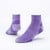 Purple organic wool urban hiker ankle socks.