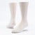 Natural white solid colored organic cotton allergy crew sock.