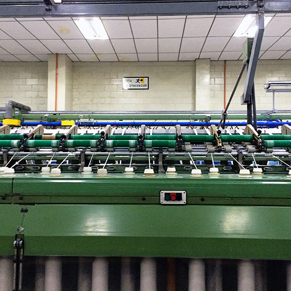 Yarn spinning machine.